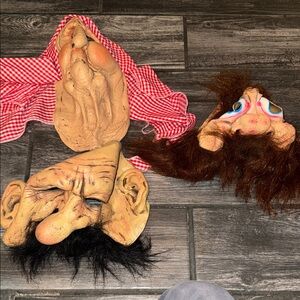 Vintage paper magic group mask lot x 3